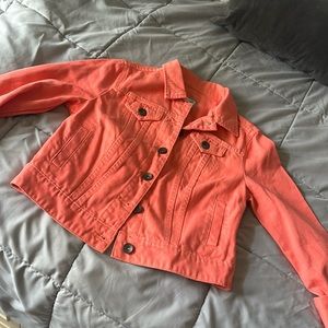 Coral jean jacket small new